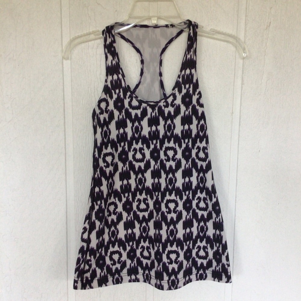 LULULEMON IKAT RACERBACK TANK TOP SIZE 4 - Picture 5 of 10